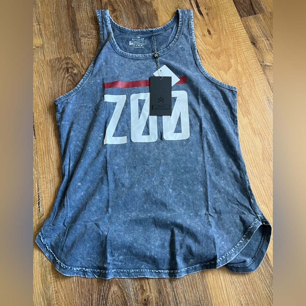 Mens Raw Gear distressed blue tank top size medium - Picture 3 of 7